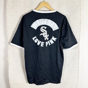 VS PINK black Chicago White Sox baseball lace up jersey top S